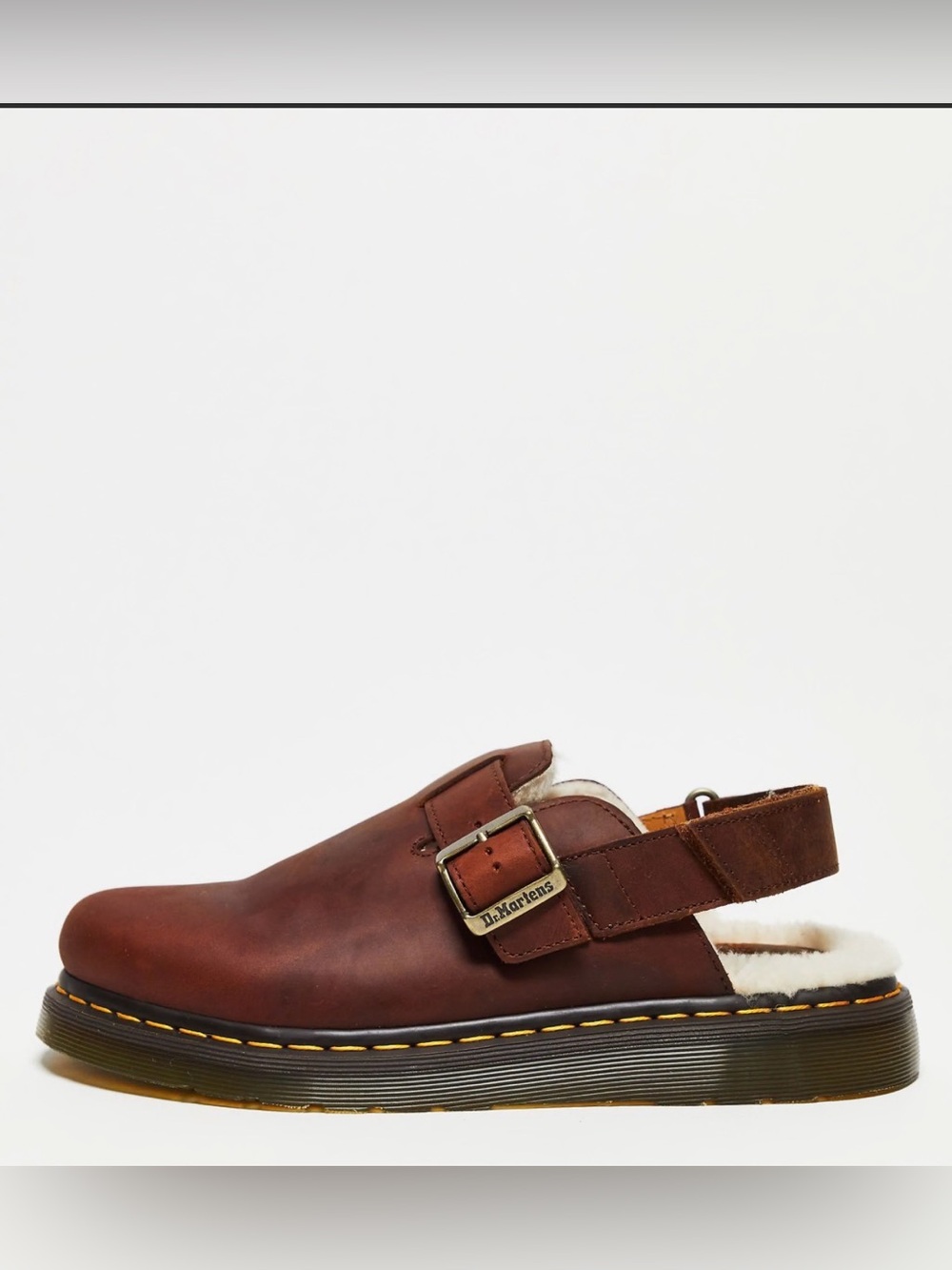 Dr Martens unisex Jorge ii fur lined mules in tan leather Size 5